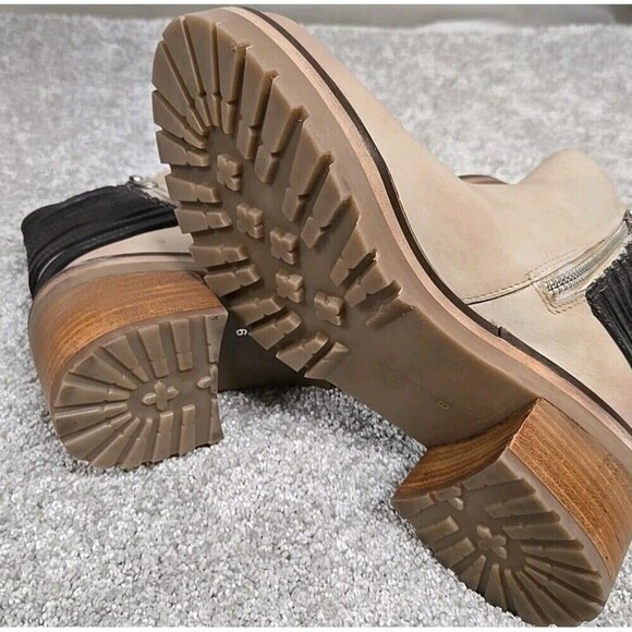 Vintage Foundry Co. PERRI Leather Ankle Boots Beige Women’s Size 6 - Picture 7 of 9